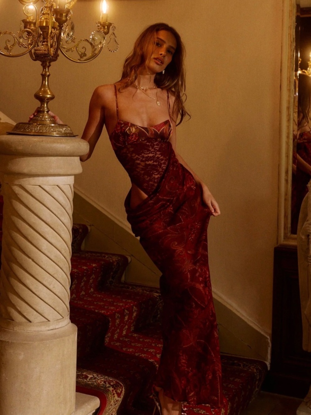 BYDEE VELORA MAXI DRESS IN ROSETTA